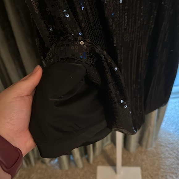 Tulle Modcloth Sequins Size Medium Black Dress EUC - Picture 4 of 5